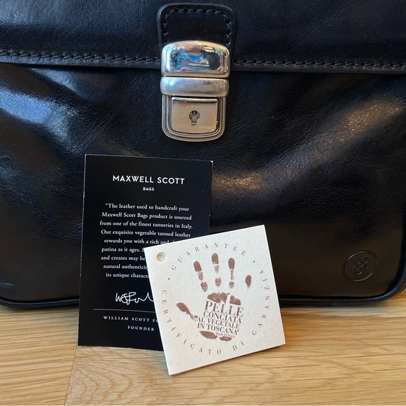 Maxwell Scott Leather Satchel Black or Brown Leather; Leather Satchel Bag - Picture 5 of 10